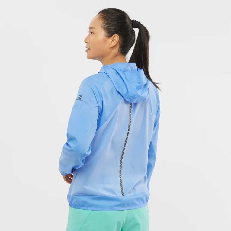 Salomon Bonatti Cross Wind Women's Shell Jackets Light Blue | CA 58H71